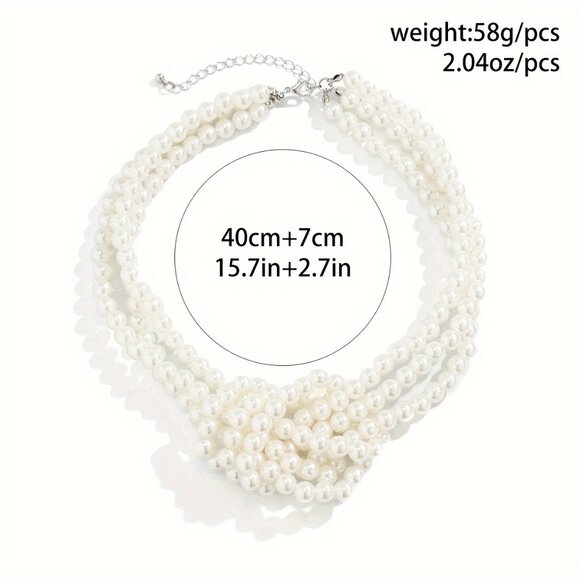 Elegant Black and White Necklace with Beaded Strands - Picture 11 of 12